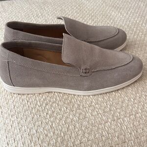 Elegant Taupe Suede Loafers for Men